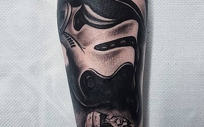 Blackwork, Stormtrooper, Armtattoo