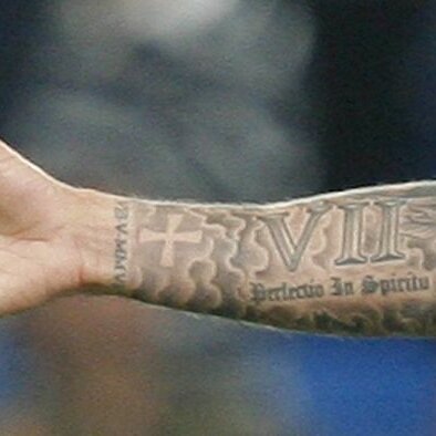 David Beckham Neck Tattoo