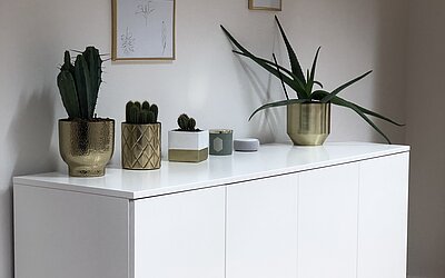 Eine kleine inspirierende Galerie mit golden gerahmten Designs