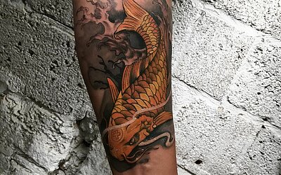 Koi on the forearm