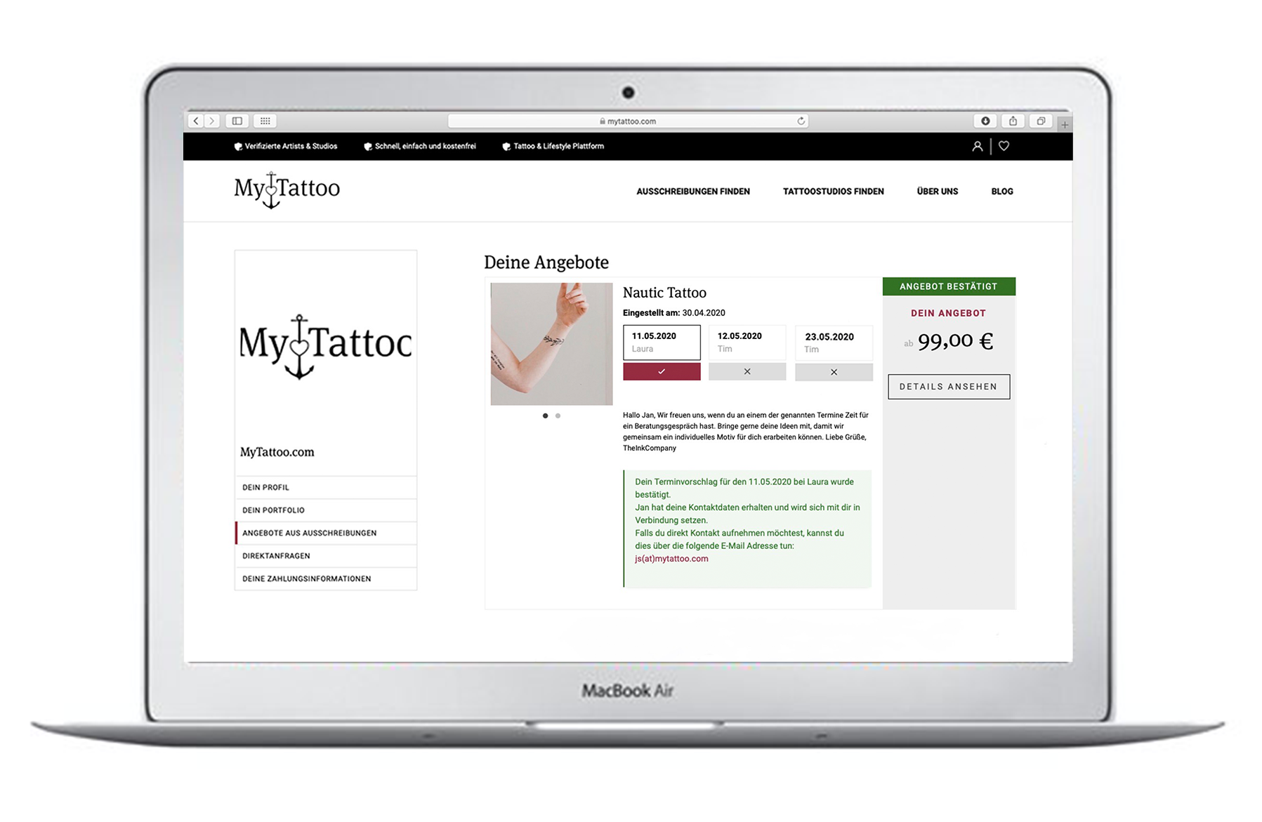 Your offer was accepted