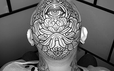 Head tattoo