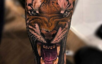 Realistic Tiger Tattoo